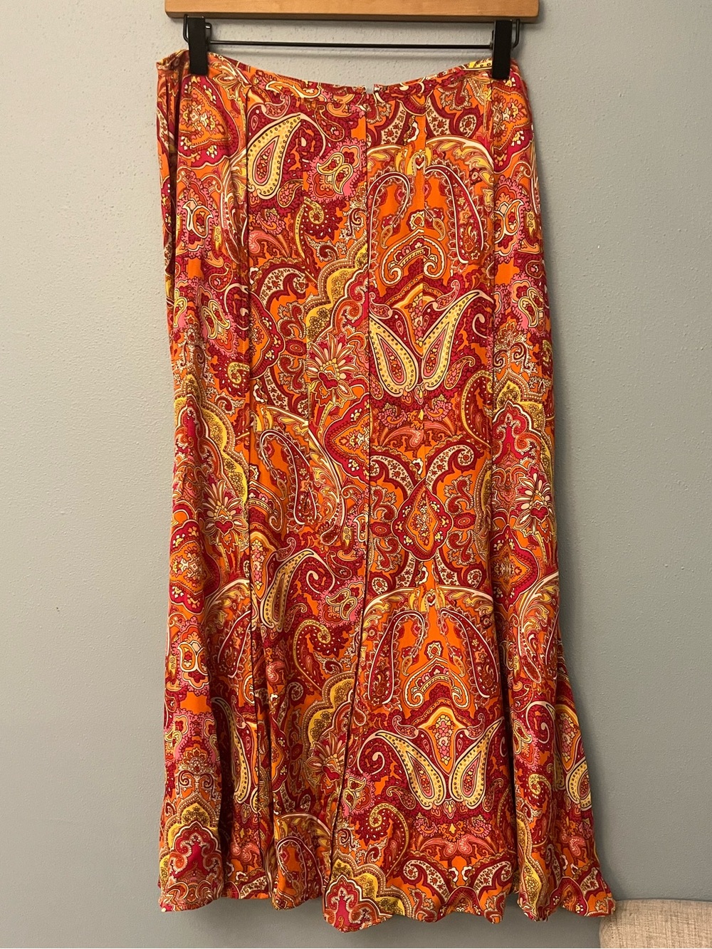 Talbots Paisley Silk Maxi Skirt